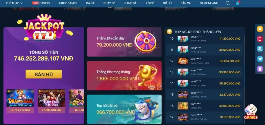Giao diện sòng bạc trực tuyến trên ứng dụng Live House Casino